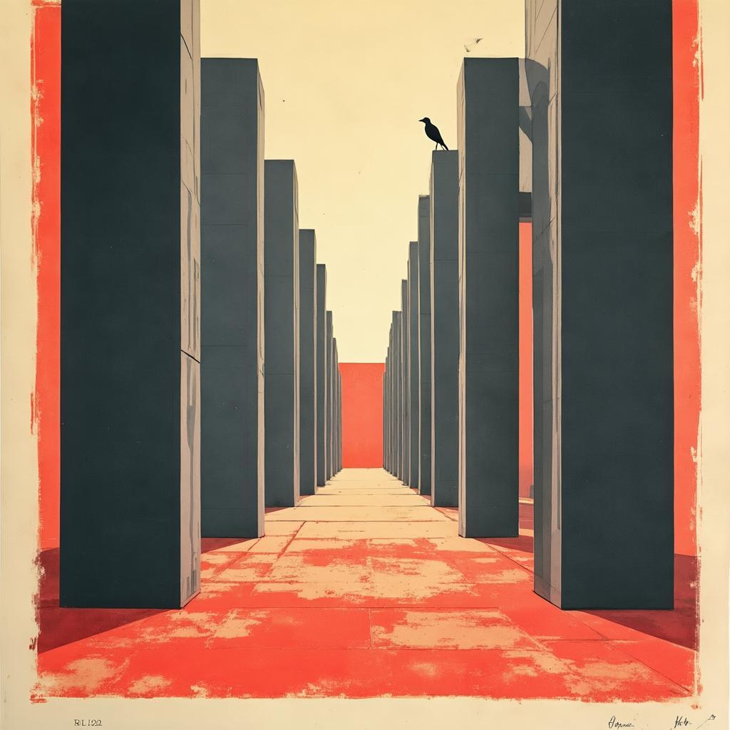 Risograph interpretation: Space is set dressing. This is a show about empires.