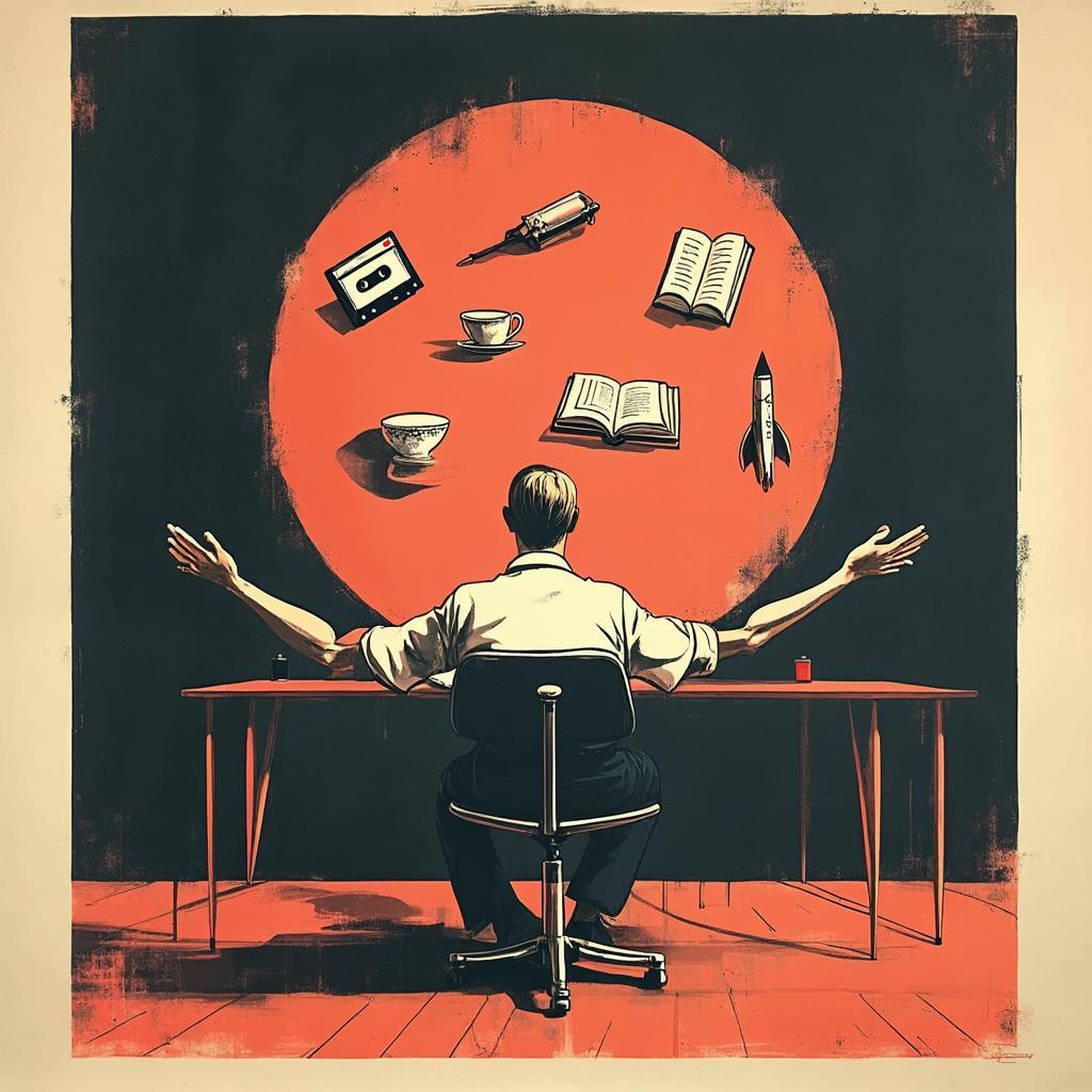 Risograph interpretation: One man, one hour, nothing but genuine enthusiasm.