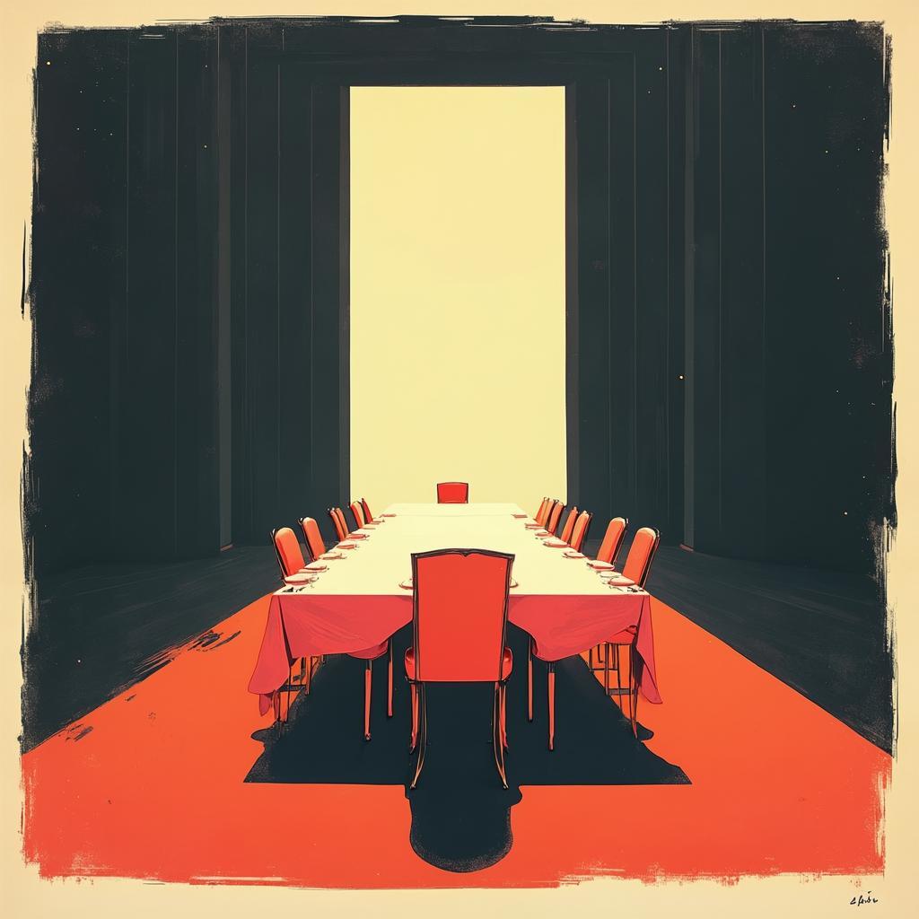 Risograph interpretation: Running a family business is a blood sport.